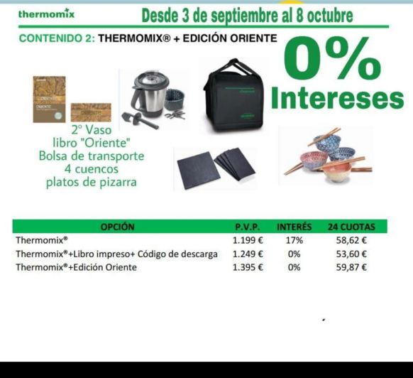 NUEVA PROMOCIÓN Thermomix® ORIENTE CON FINANCIACIÓN AL 0%