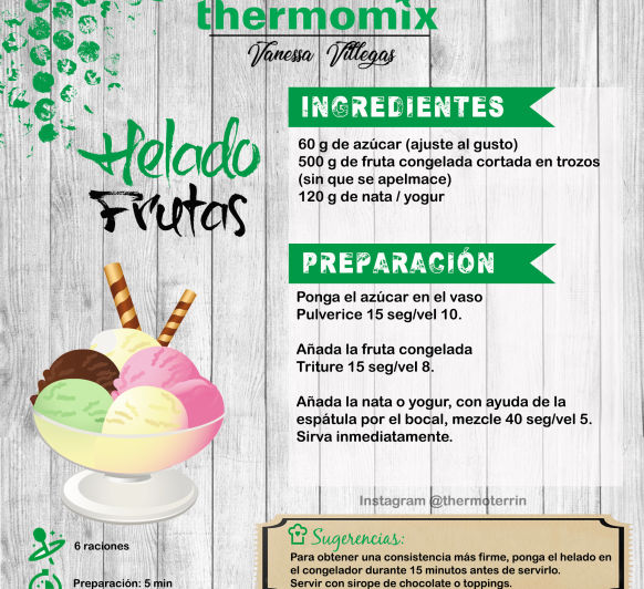 Receta Thermomix® - Helado de frutas